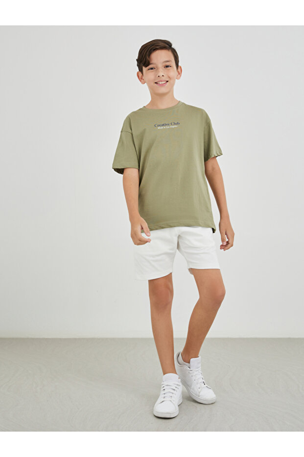 Solid Regular Fit Shorts with Drawstring - 6