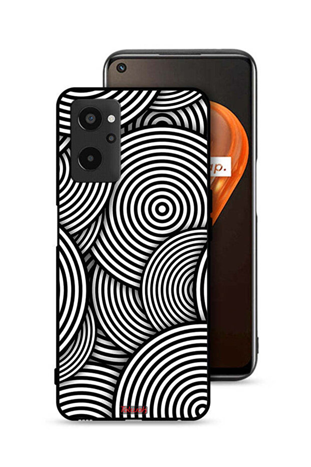 غطاء حماية لهاتف Realme 9i 4G بنمط دوائر وهمية