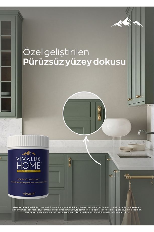 Tüm Yüzeylere Uygun Su Bazlı Lüks Dönüşüm Boyası 1LT - Dolap - Mobilya - Fayans - Mutfak-Banyo - 6
