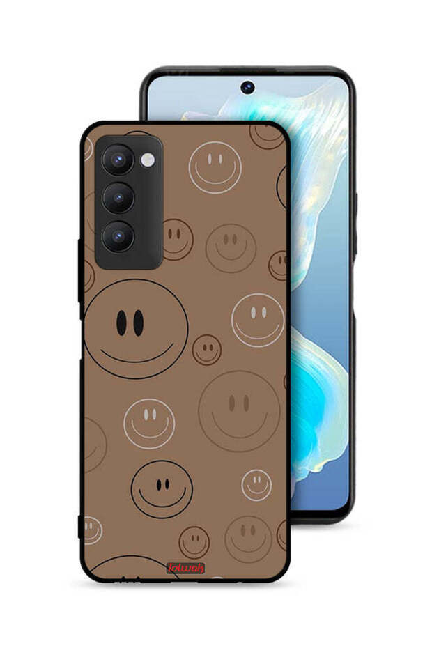 غطاء حماية لهاتف تكنو كامون 18 بنقشة وجوه مبتسمة - 1