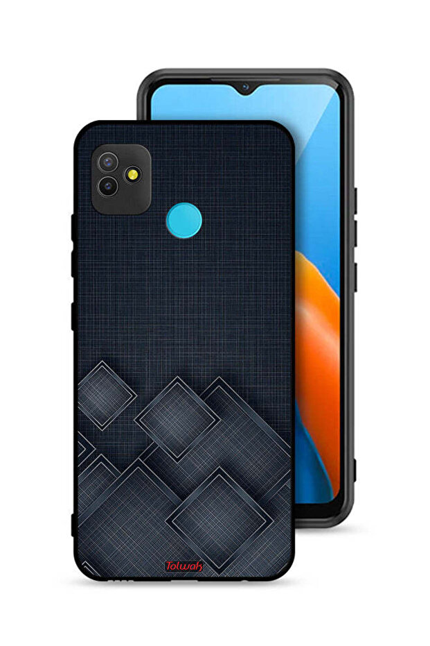 Tecno Pop 5 Protective Case Cover Squares Pattern On Cloth