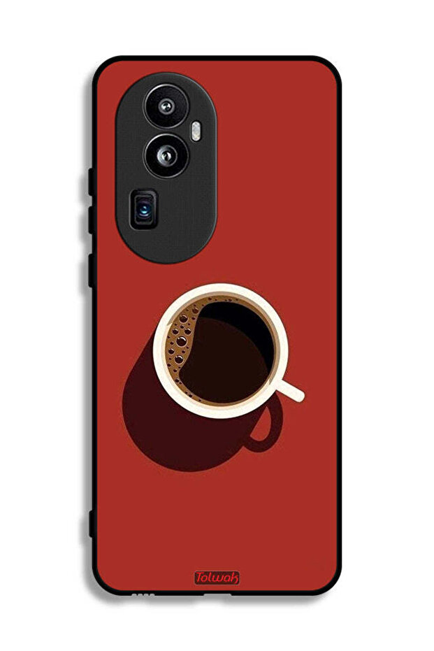 غطاء حماية لهاتف Oppo Reno10 Pro Plus - تصميم فنجان قهوة