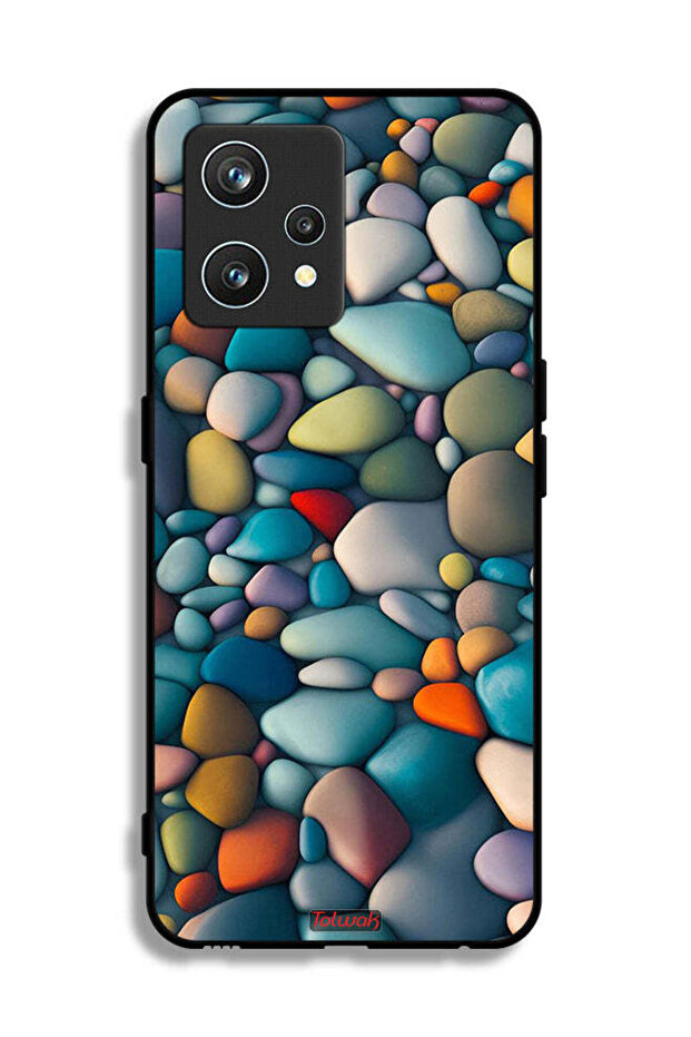 غطاء حماية لهاتف Realme 9 Pro Plus بنمط تجريدي من الأحجار