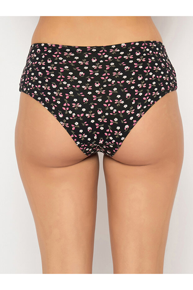 Pack of 3 - Floral Print Mid Rise Cotton Hipster Briefs with Inner Elastic