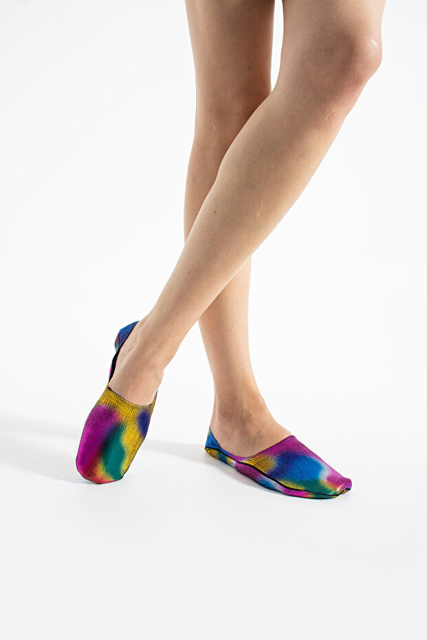 Rainbow Foil Ballerina Socks