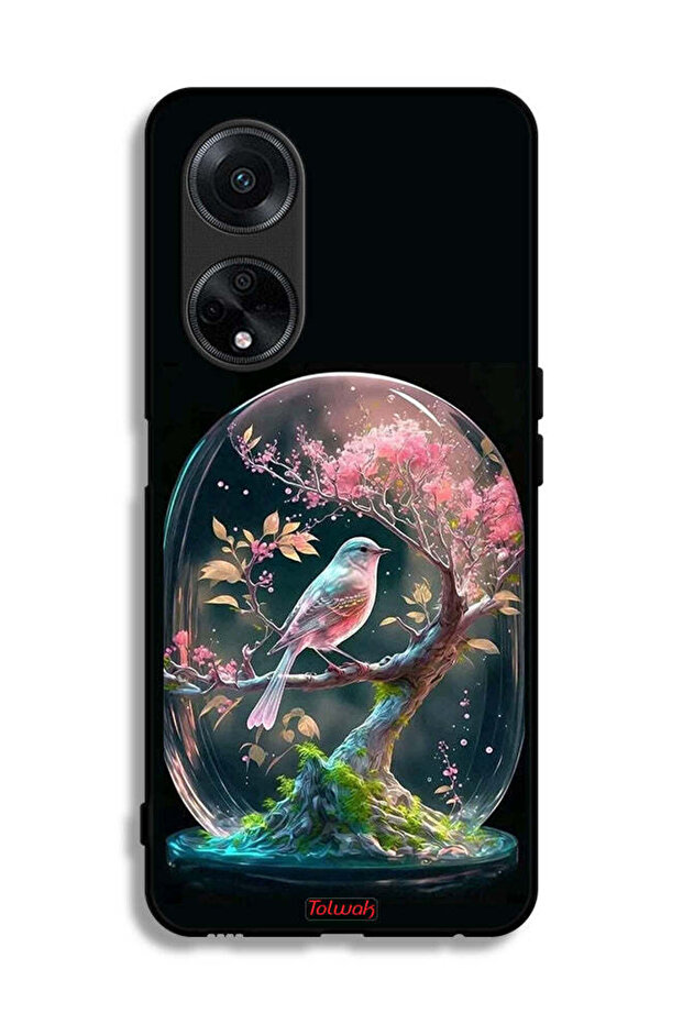 غطاء حماية لهاتف Oppo A98 5G بتصميم طائر في جرة