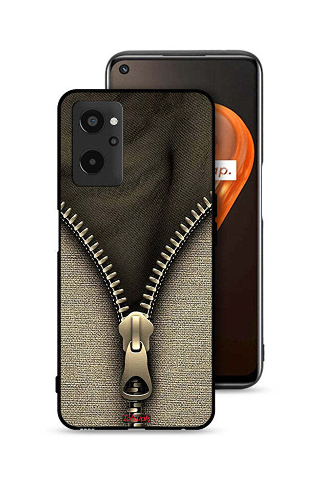 Realme 9i 4G Protective Case Cover Zip Pattern