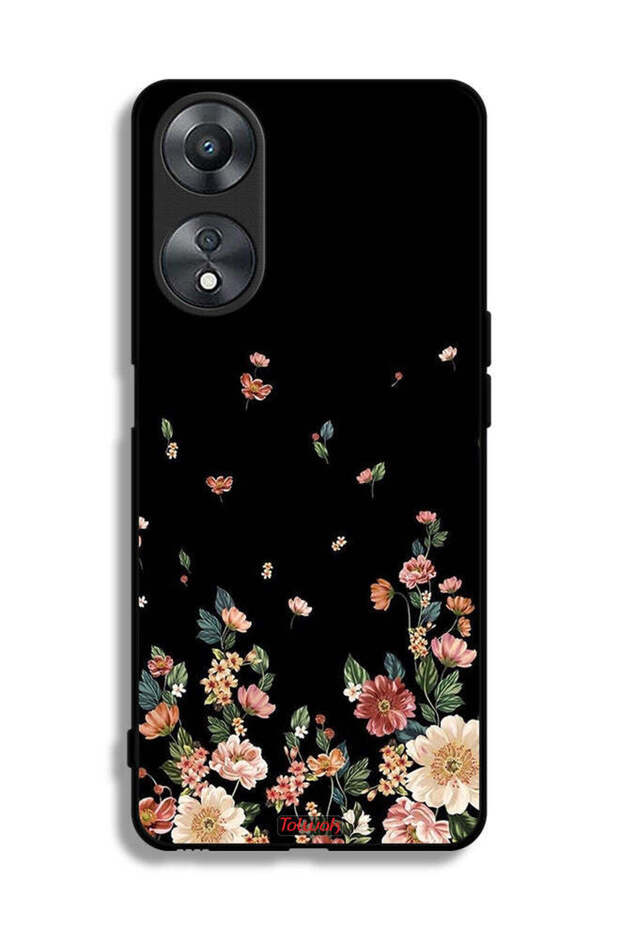 غطاء حماية لهاتف Oppo A58 5G مزين بزهور صغيرة في الأسفل