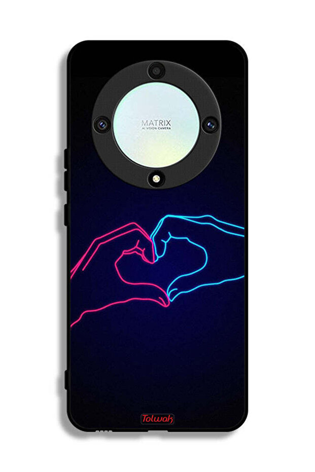 Honor X9a Protective Case Cover Touching Hand Making Heart
