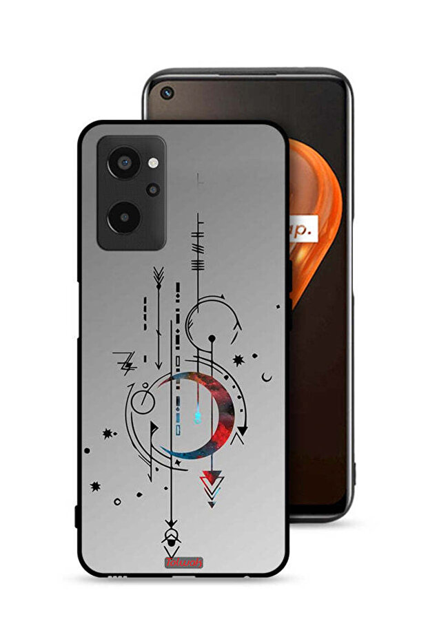 Realme 9i 4G Protective Case Cover Moon And Arrows Art Pattern