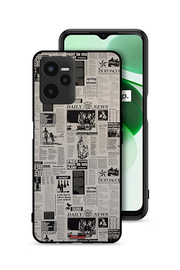 غطاء حماية لهاتف Realme C35 مع تسجيل صحفي