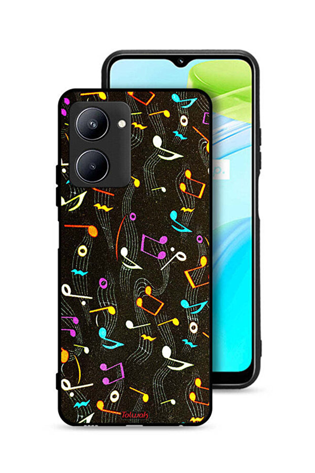 Realme C33 Protective Case Cover Music Fabric Pattern