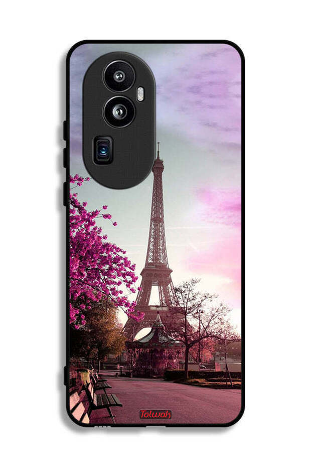 غطاء حماية لهاتف Oppo Reno10 Pro Plus بتصميم برج إيفل