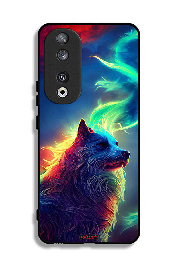 غطاء حماية لهاتف Honor 90 بتصميم الذئب