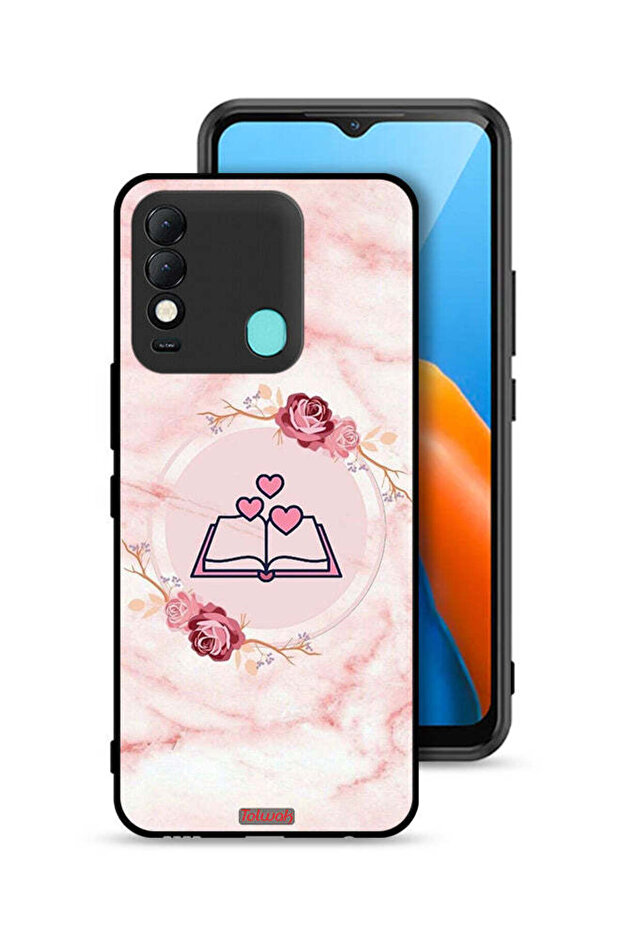 Tecno Spark 8 Protective Case Cover Three Hearts On Book Artwork