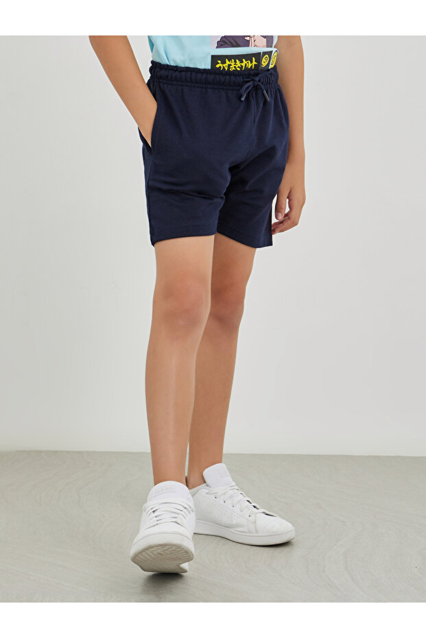 Solid Shorts with Drawstring - 5