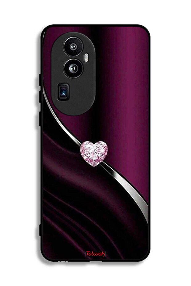 غطاء حماية لهاتف Oppo Reno10 Pro Plus - قلب ماسي