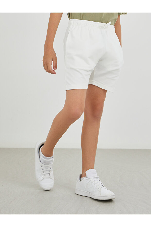 Solid Regular Fit Shorts with Drawstring - 1