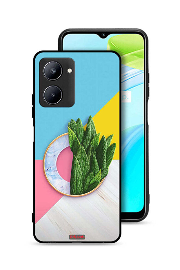 Realme C33 Protective Case Cover Leaves Abstract Pattern