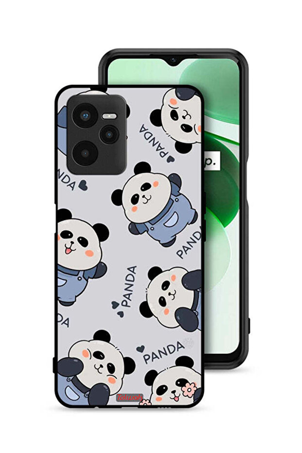 Realme C35 Protective Case Cover Pattern Of Pandas