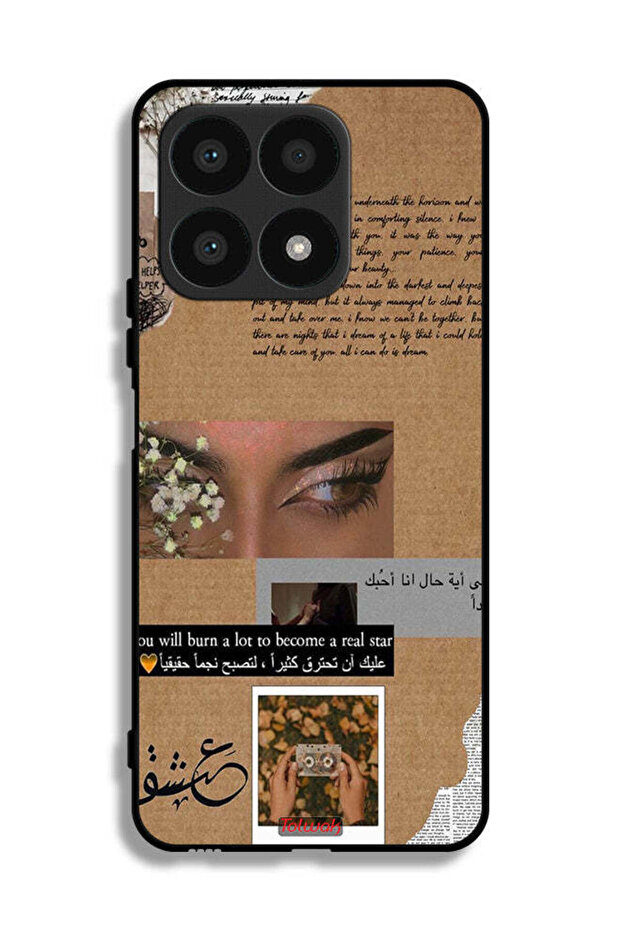 Honor X8a Protective Case Cover Arabic Quote You Will Burn A Lot To Become A Real Star