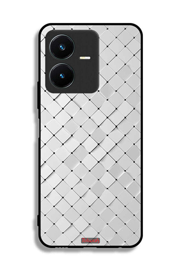 غطاء حماية لهاتف Vivo Y22 بنقشة بلاط