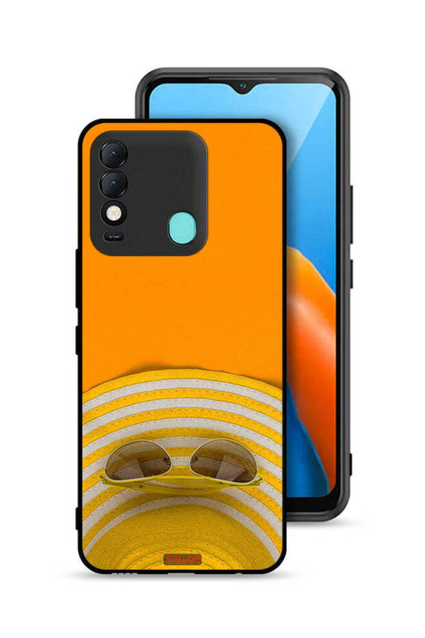 غطاء حماية واقٍ لهاتف Tecno Spark 8 مع نظارات وقبعة