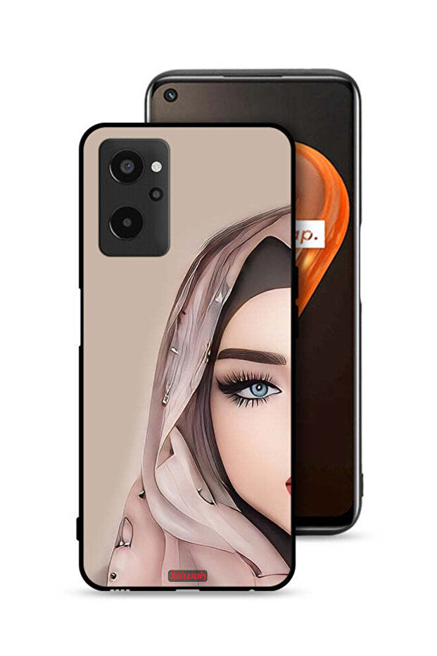 Realme 9i 4G Protective Case Cover Half Face Girl Art