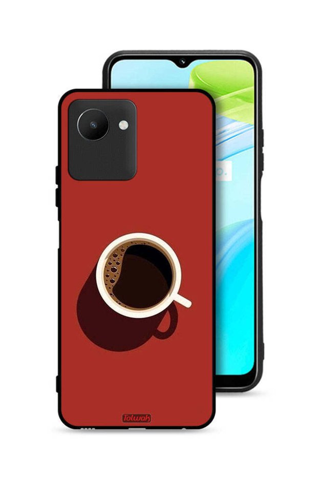 غطاء حماية Realme C30s - فن فنجان القهوة