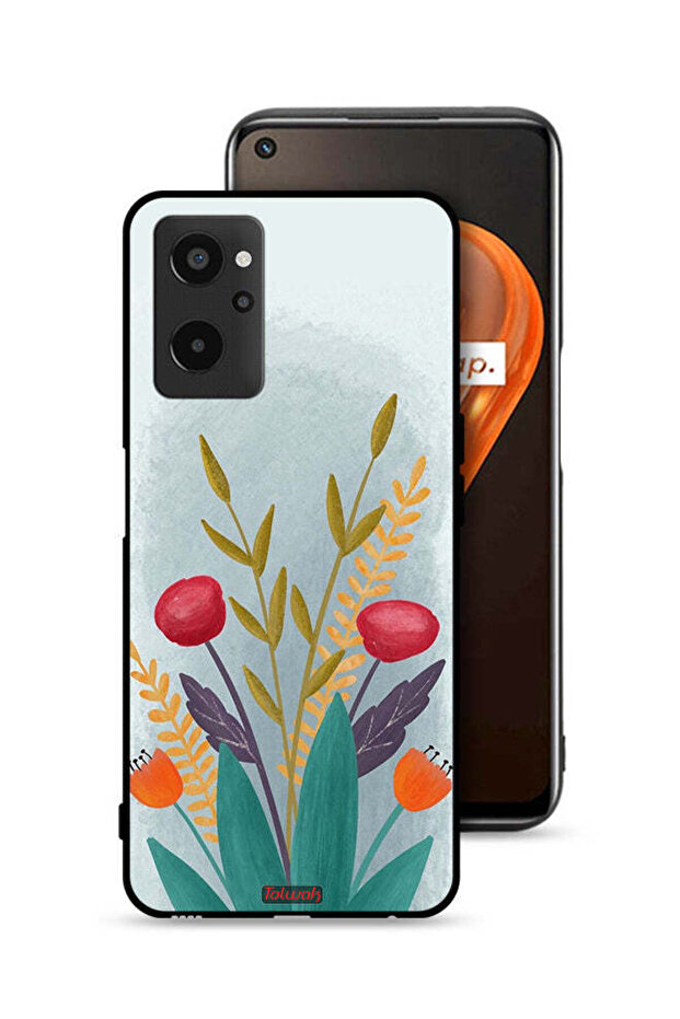 غطاء حماية لهاتف Realme 9i 4G برسومات نباتية