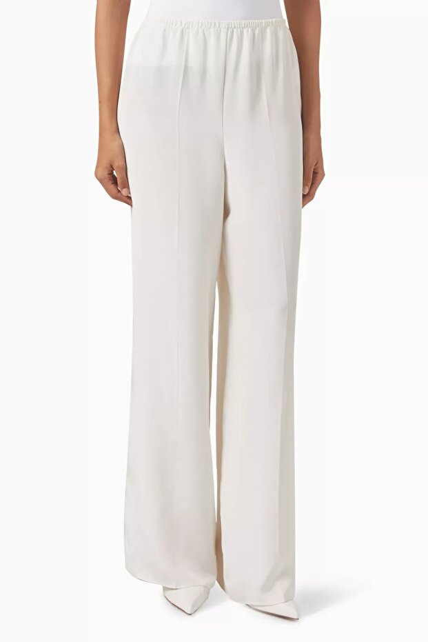 Relaxed Fit Mulberry Silk Pants, Luxurious and Comfortable Style with Elastic Waist