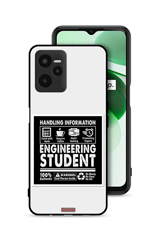 غطاء حماية لهاتف Realme C35 - ملصق طالب هندسة