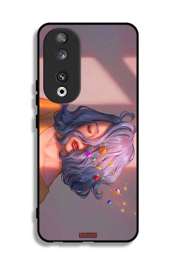 Honor 90 Protective Case Cover Girl And Space Art