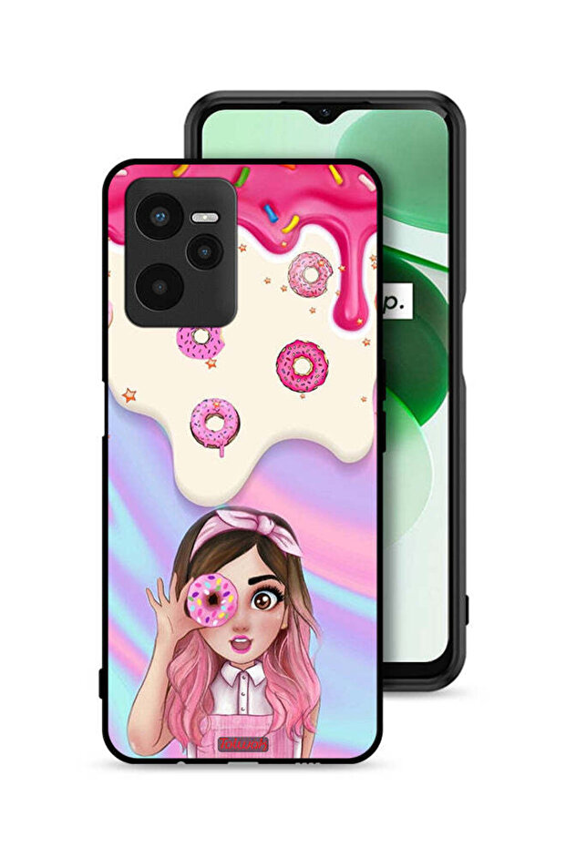 غطاء حماية Realme C35 يحمل دونات