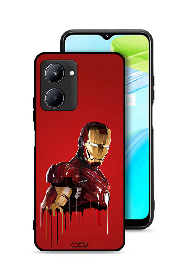 غطاء حماية Realme C33 برسومات الرجل الحديدي