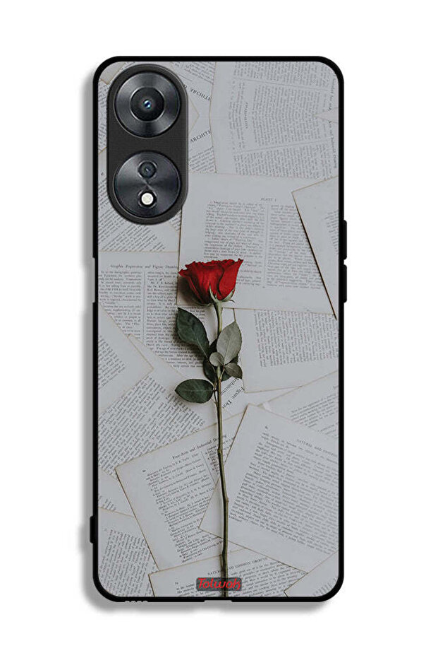 غطاء حماية لهاتف Oppo A58 5G وردي على ورق