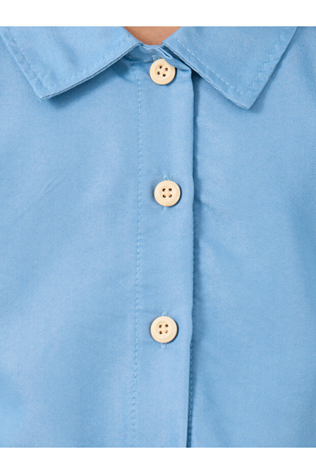 قميص سادة بأكمام قصيرة وأزرار أمامية - 3