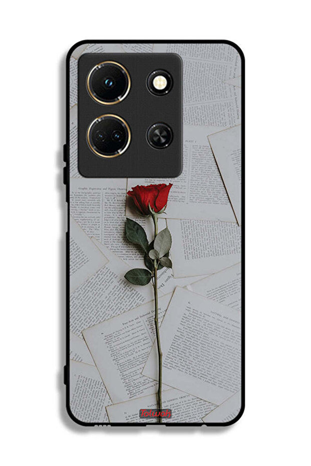 غطاء حماية لجهاز Infinix Note 30 وردي على ورق