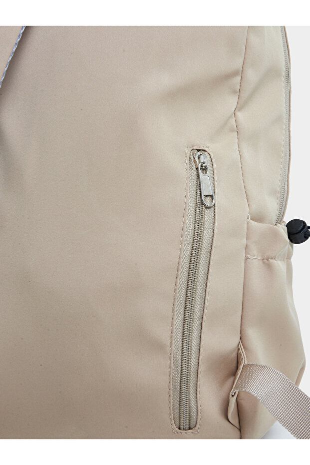 Front Zip Backpack with Drawstring Detail - 4