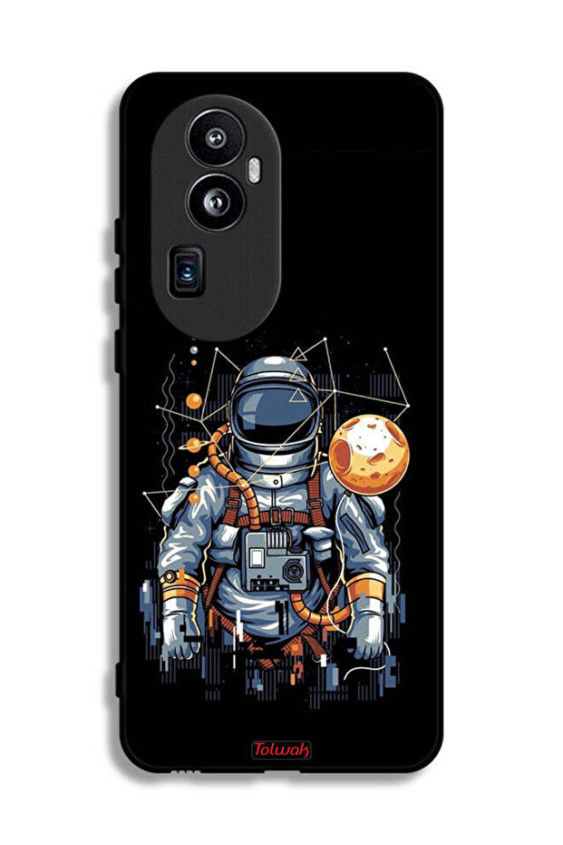 غطاء حماية لهاتف Oppo Reno10 Pro Plus - فن تجريدي لرائد فضاء