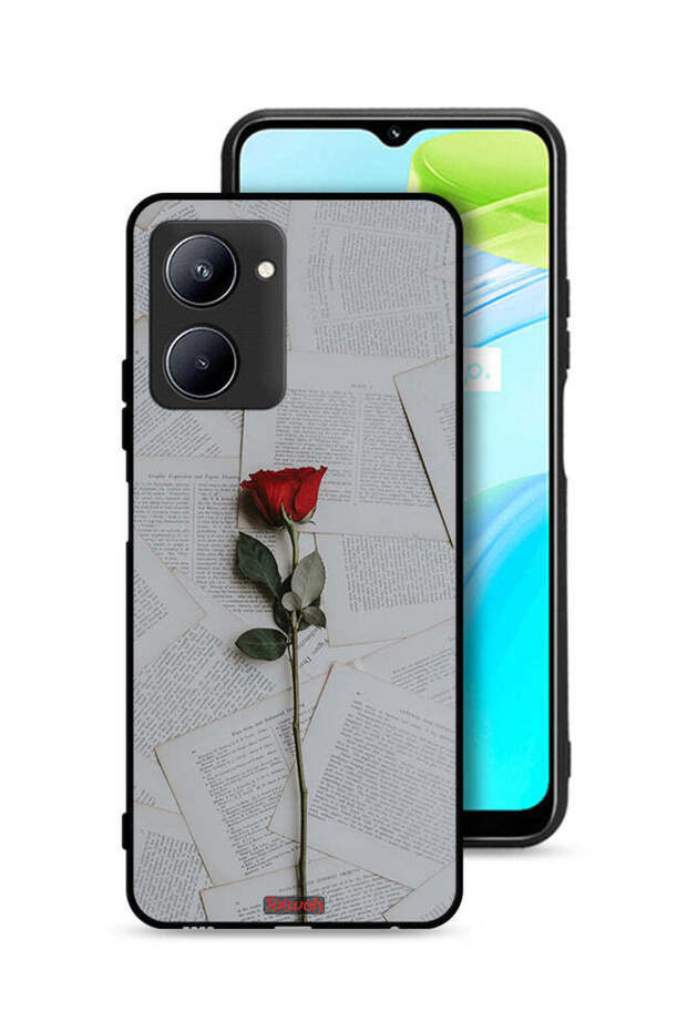 غطاء حماية لهاتف Realme C33 وردي على ورق