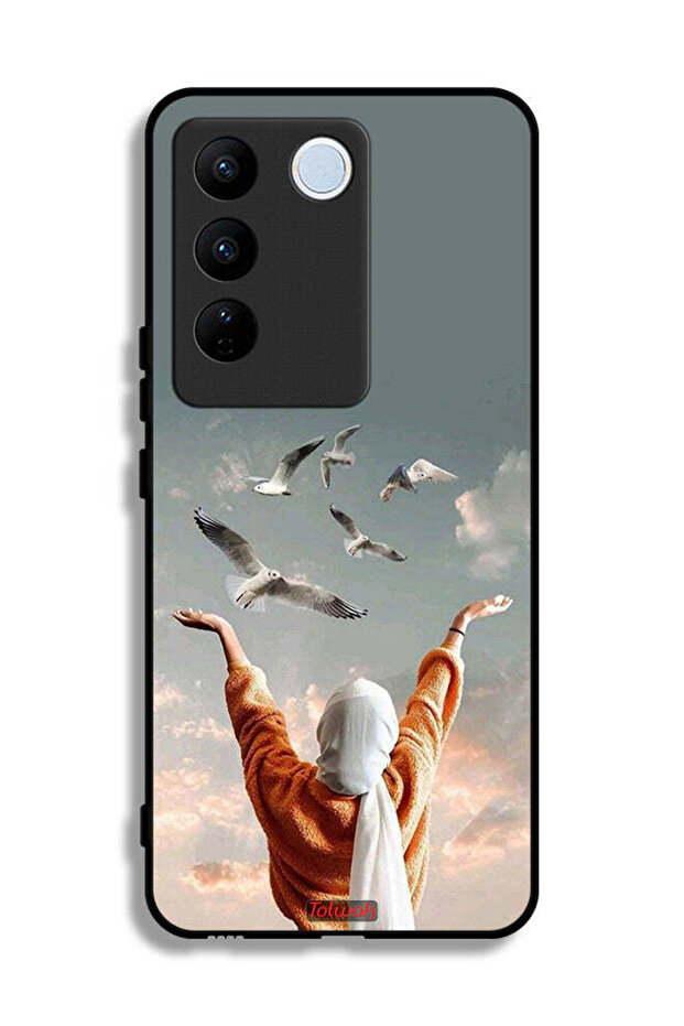 غطاء حماية لهاتف Vivo S16e بتصميم طيور تحلق