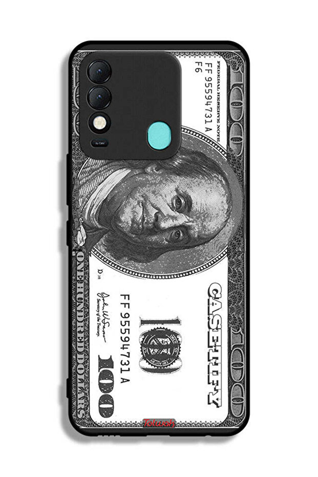 غطاء حماية لهاتف Tecno Spark 8 بنقشة الدولار - 2