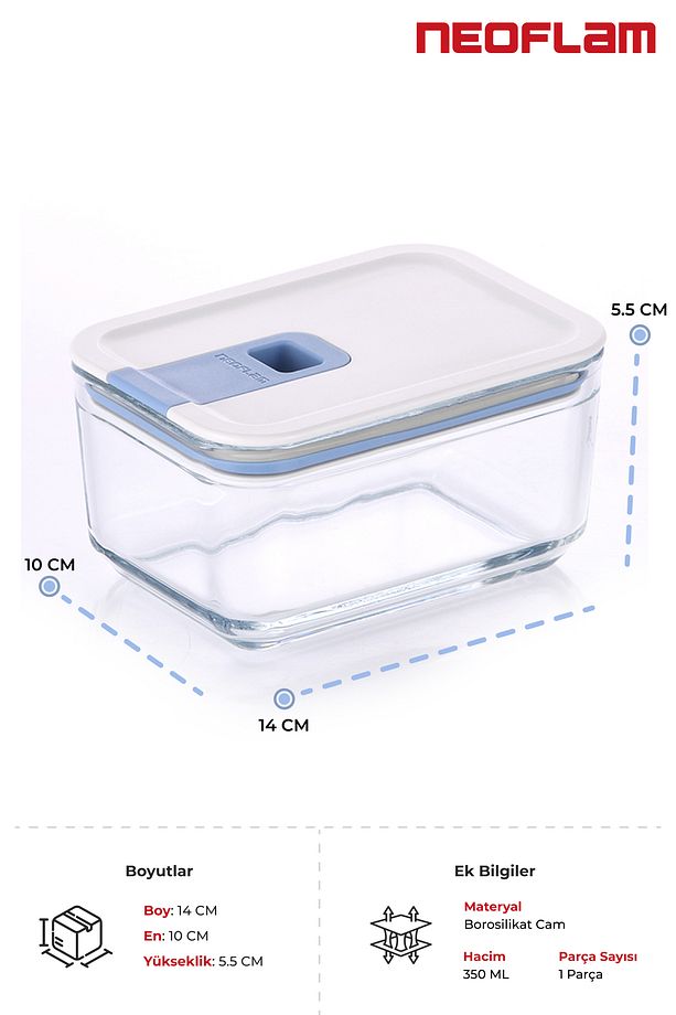 Perfect Seal Cam Saklama Kabı 350 ml - 3