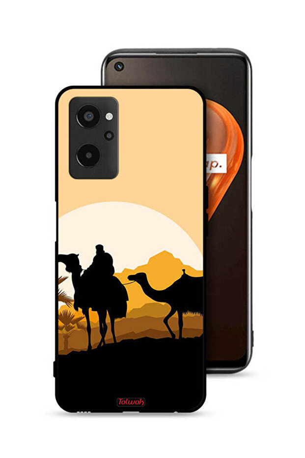 Realme 9i 4G Protective Case Cover Camels In Desert Art