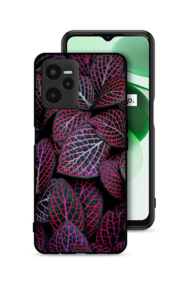 غطاء حماية لهاتف Realme C35 بنقشة أوراق سالجا