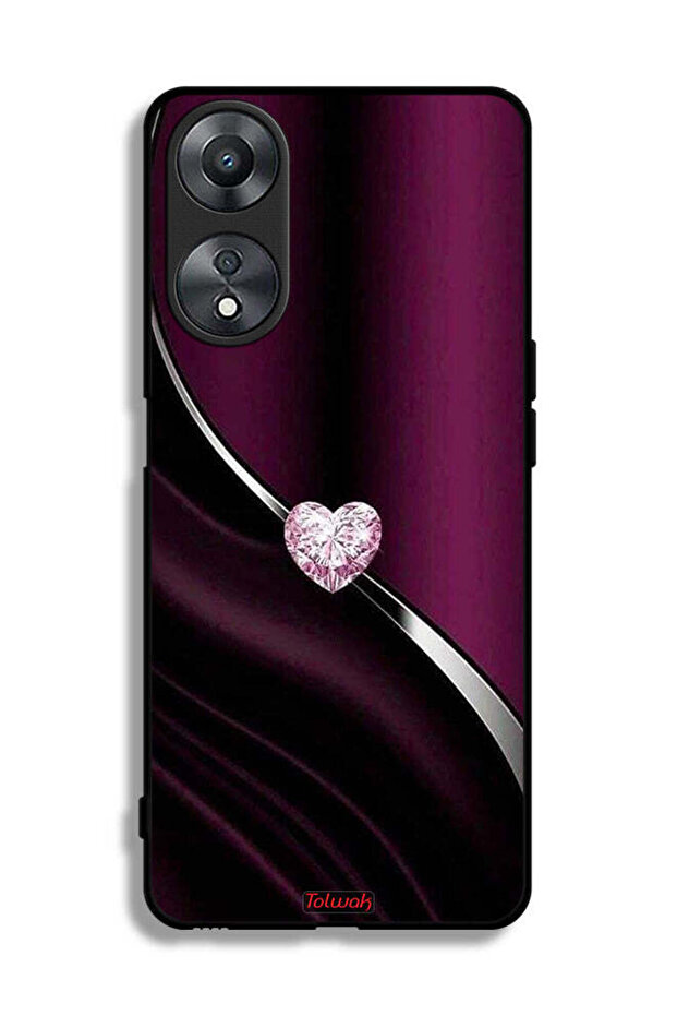 غطاء حماية لهاتف Oppo A58 5G بتصميم قلب ماسي