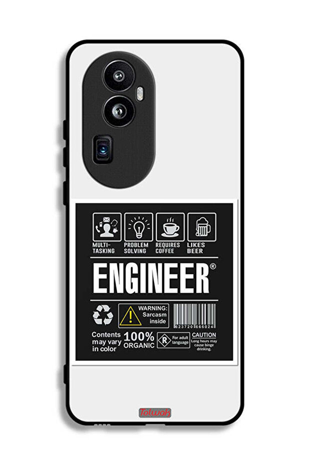 غطاء حماية لهاتف Oppo Reno10 Pro (الصين) - ملصق مهندس