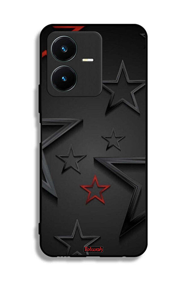 غطاء حماية بنقشة نجوم لهاتف Vivo Y22s