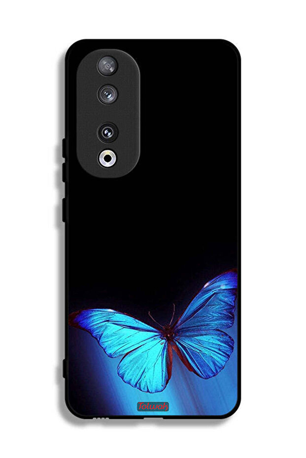 غطاء حماية لهاتف Honor 90 بتصميم فراشة